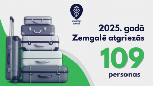 Vizualizācija par remigrāciju Zemgalē — 2025. gadā reģionā atgriezušās 109 personas.